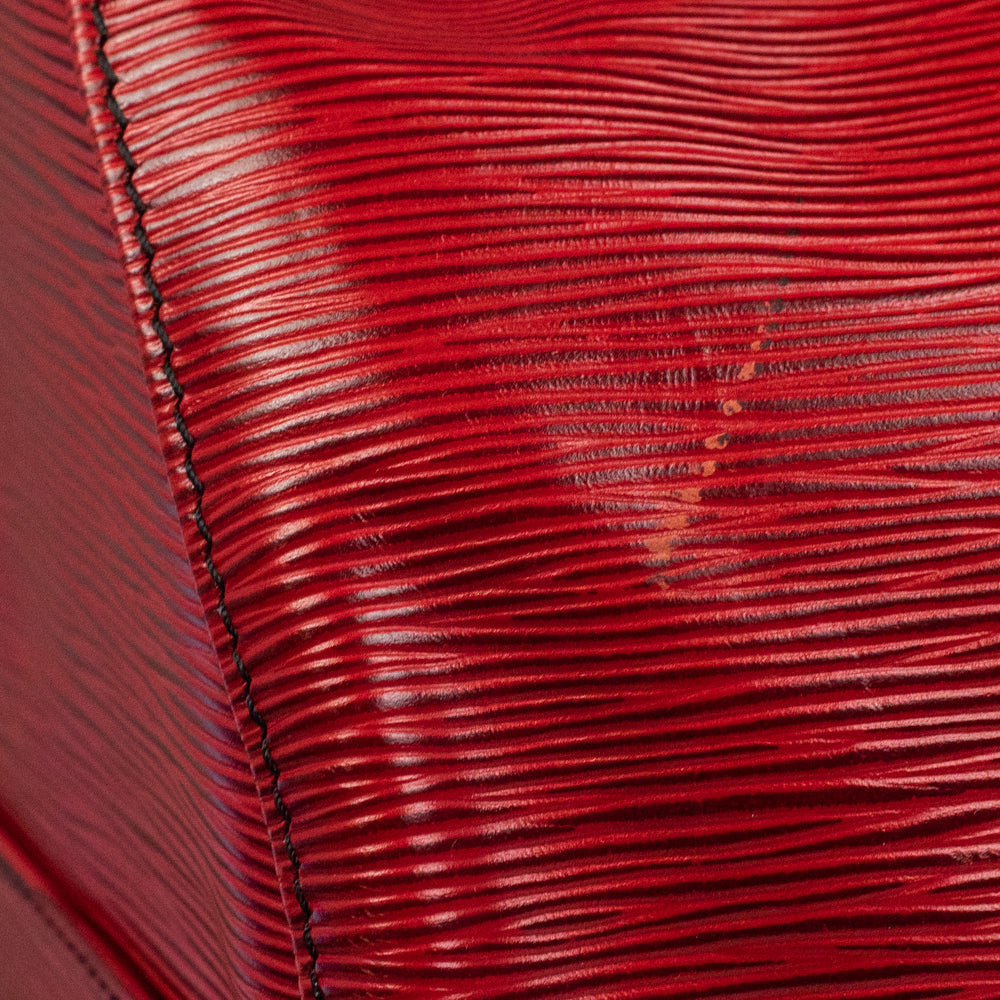 Keepall 50 Vintage en cuir rouge