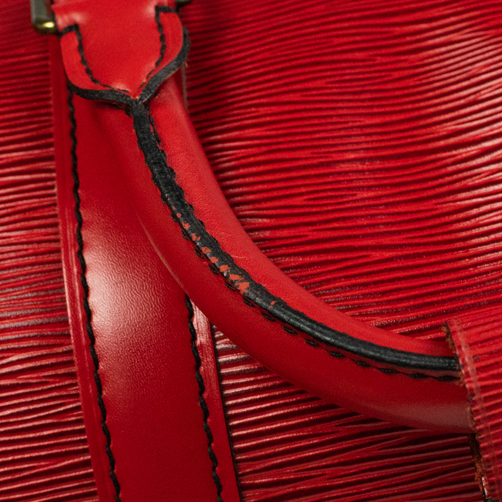 Keepall 50 Vintage en cuir rouge