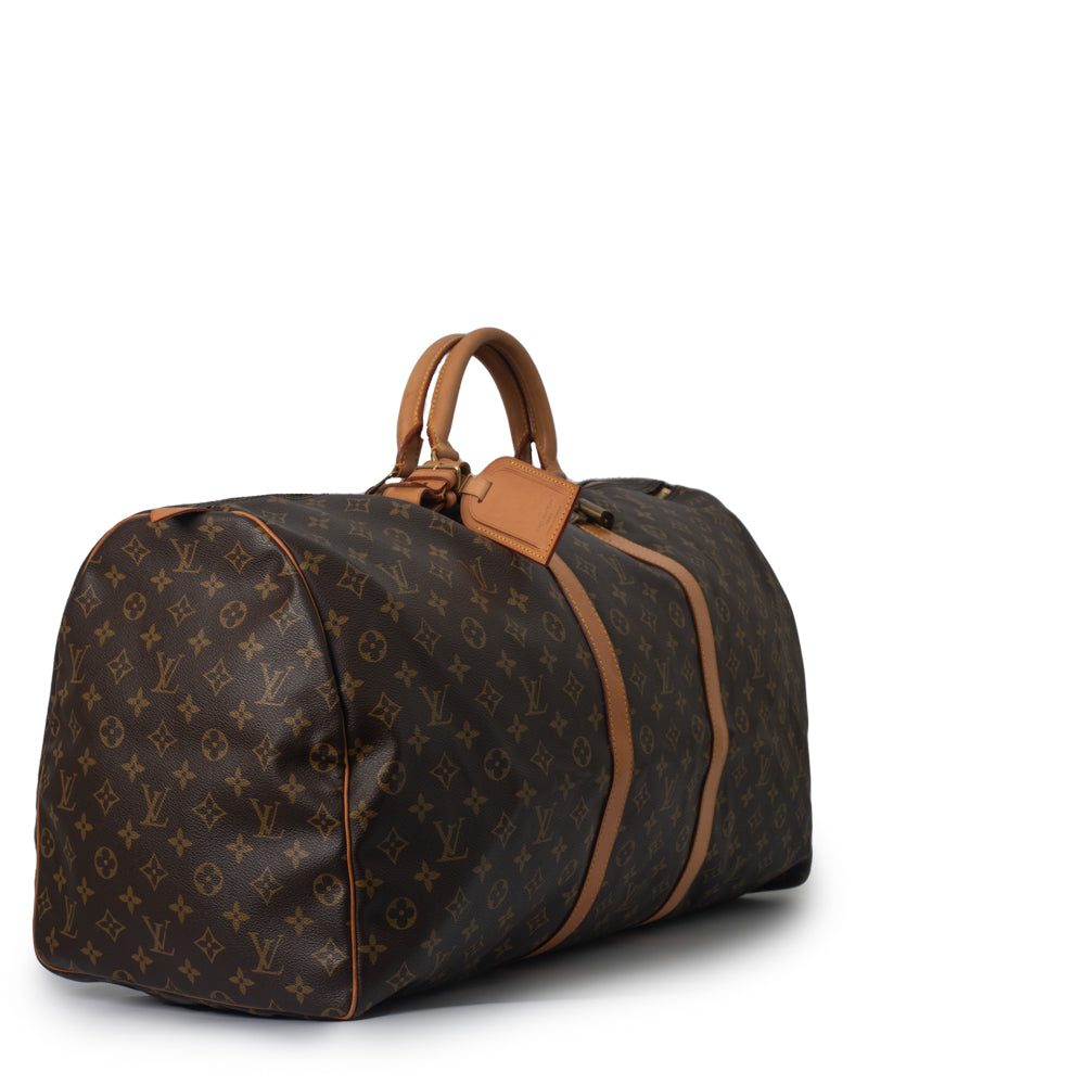 Keepall 60 Vintage en toile monogramme marron