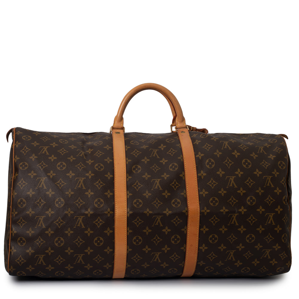 Keepall 60 Vintage en toile monogramme marron