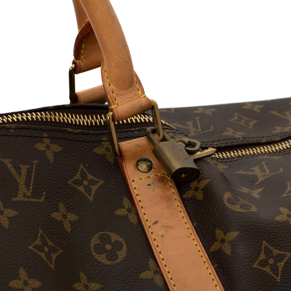 Keepall 60 Vintage en toile monogramme marron
