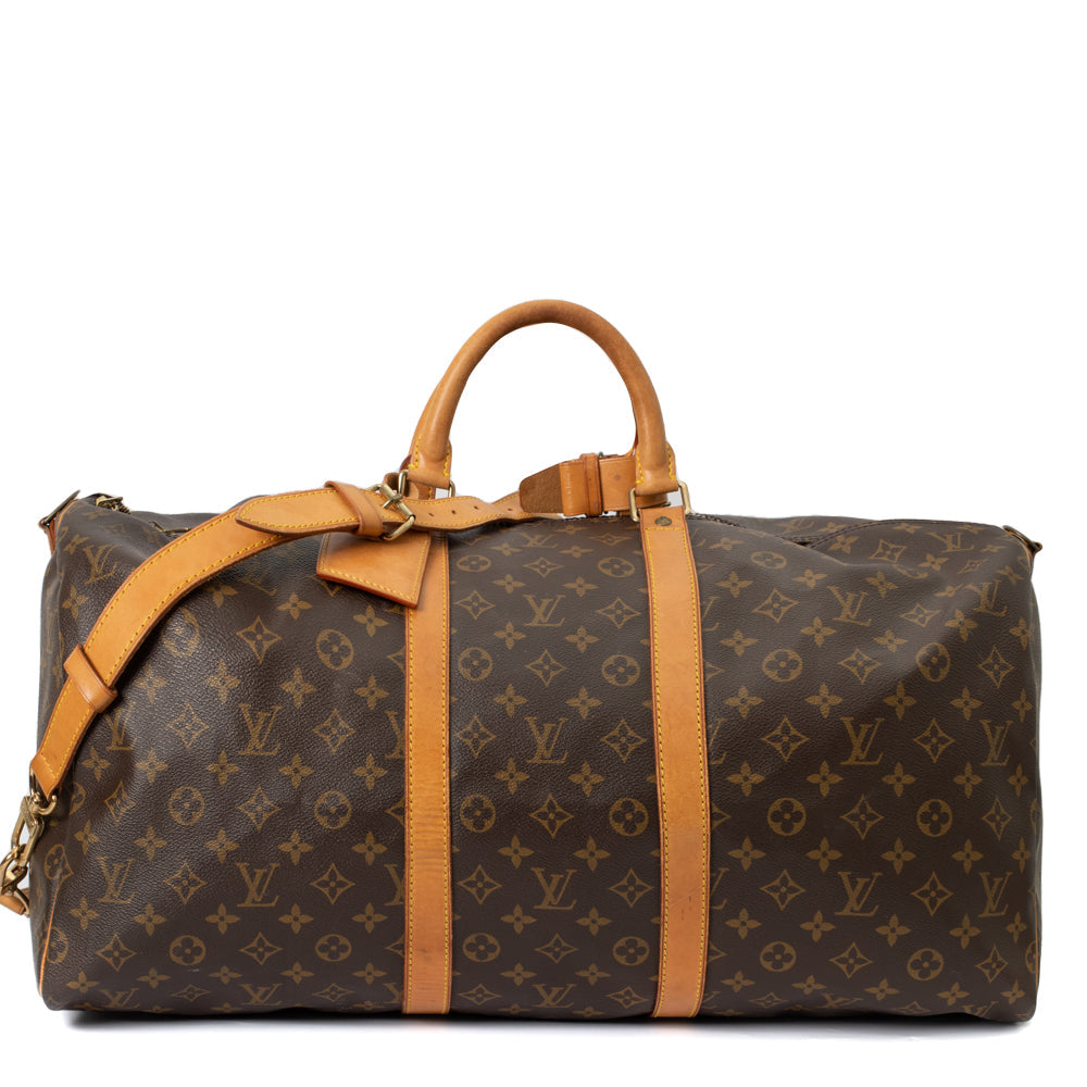 Keepall 55 Vintage en toile monogramme marron