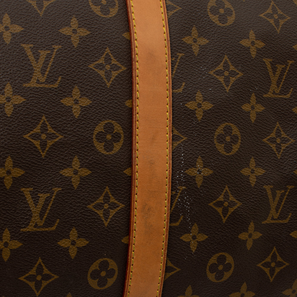Keepall 55 Vintage en toile monogramme marron