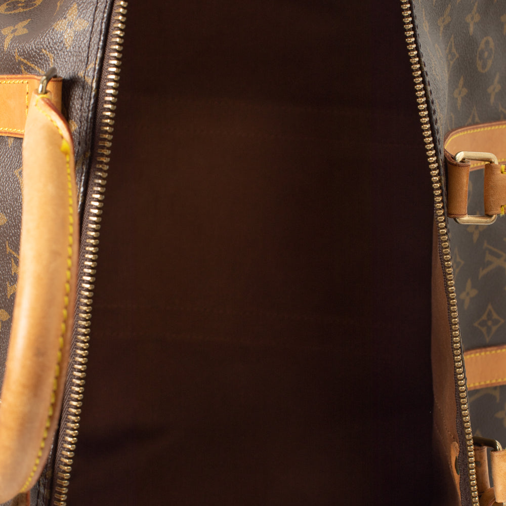 Keepall 55 Vintage en toile monogramme marron