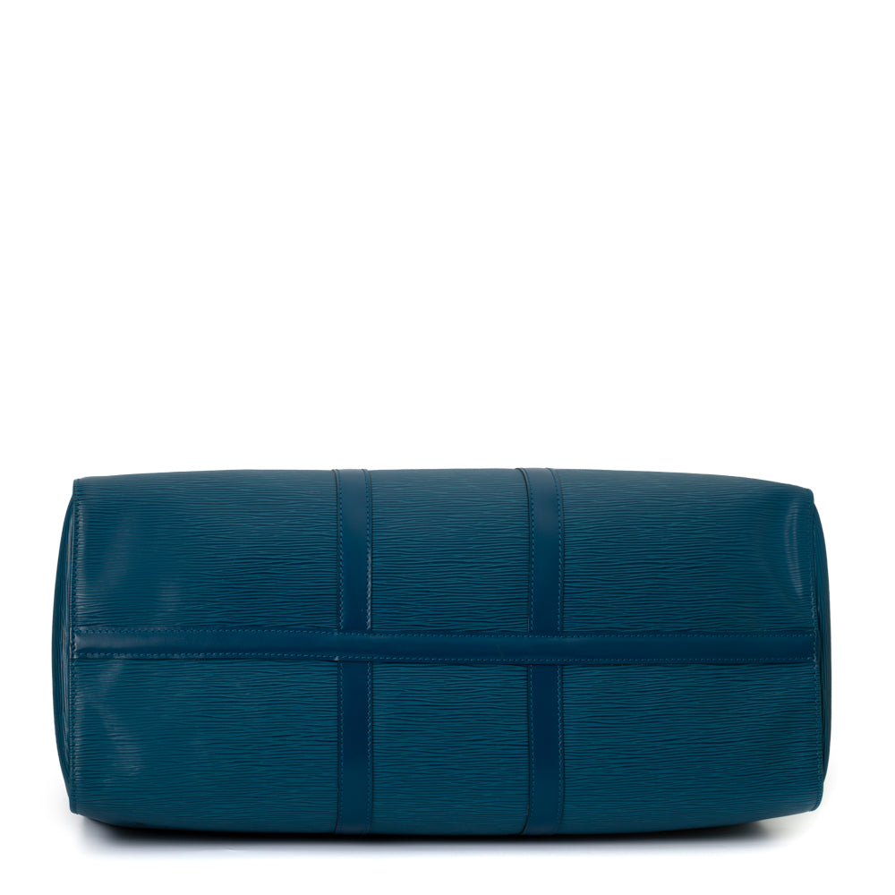 Keepall 50 Vintage en cuir épi bleu