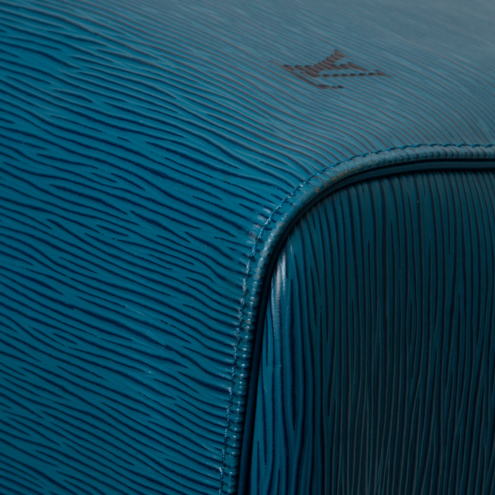 Keepall 50 Vintage en cuir épi bleu