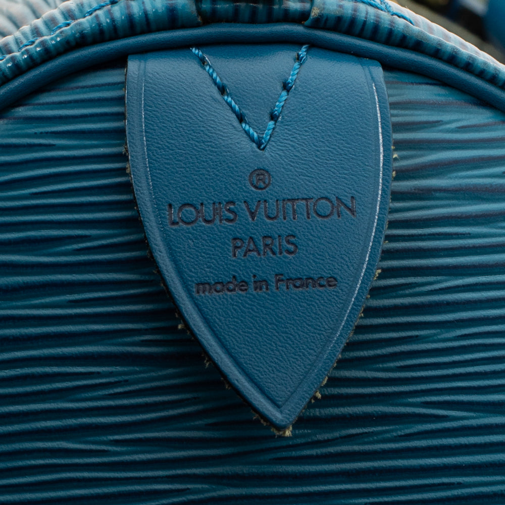 Keepall 50 Vintage en cuir épi bleu