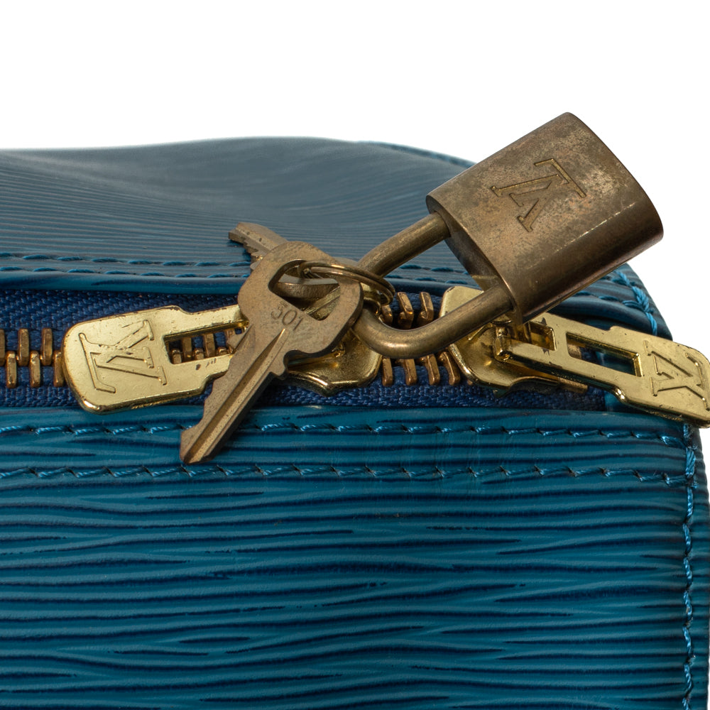 Keepall 50 Vintage en cuir épi bleu