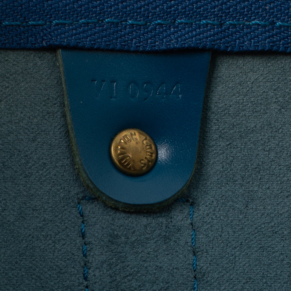 Keepall 50 Vintage en cuir épi bleu