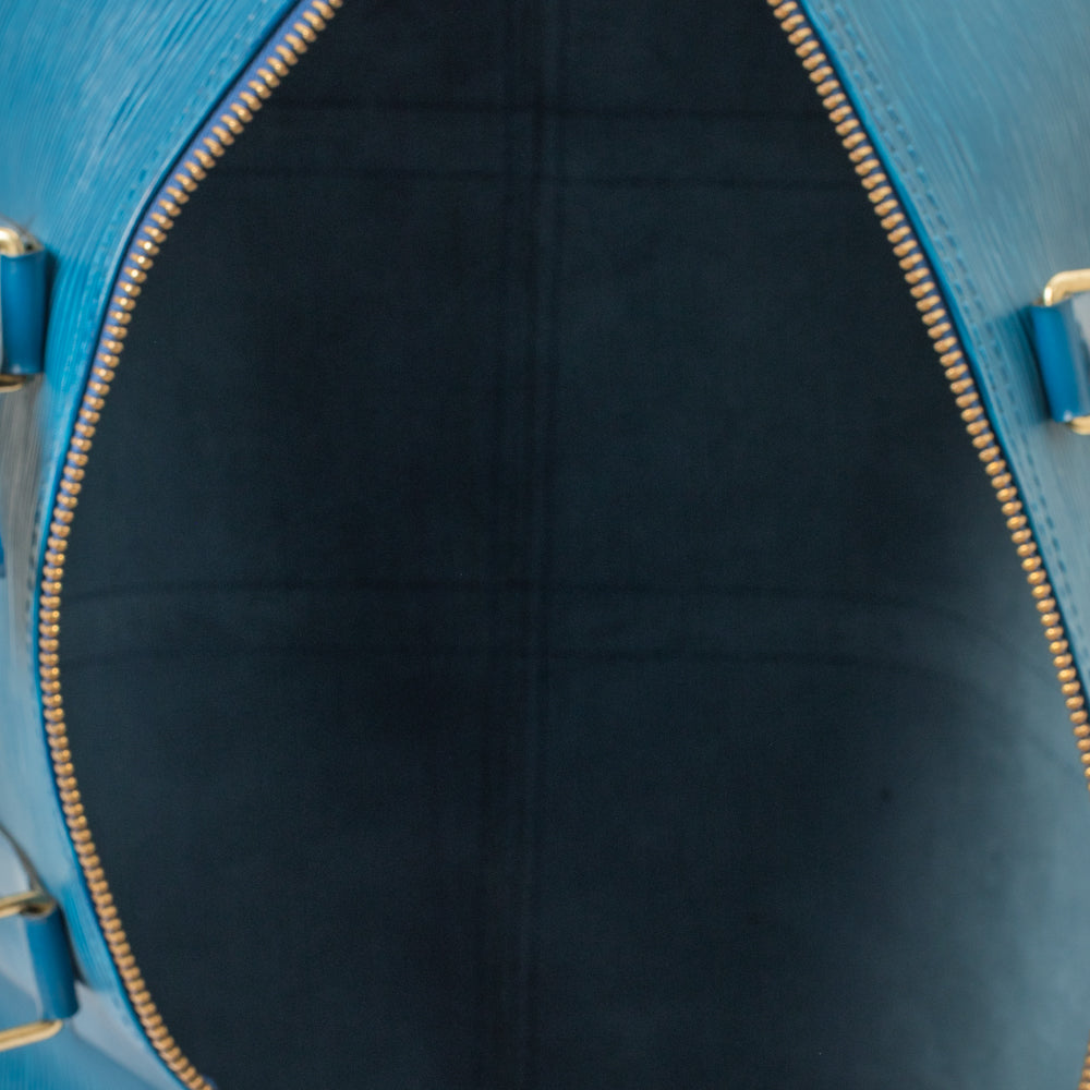 Keepall 50 Vintage en cuir épi bleu