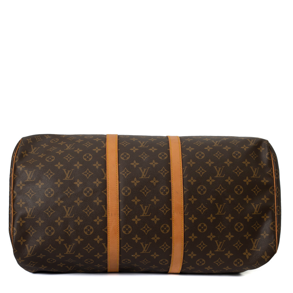 Keepall 55 Vintage en toile monogramme marron
