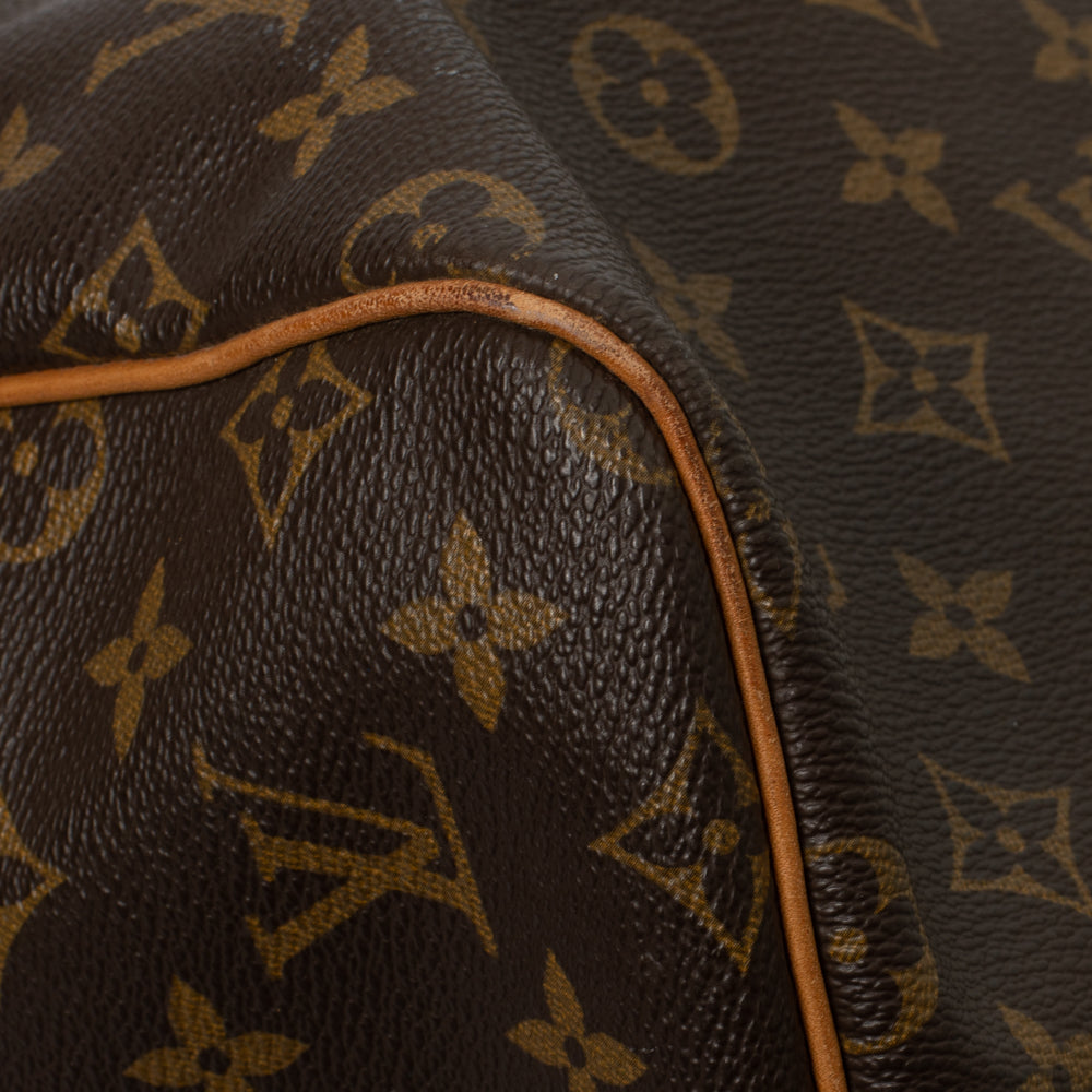 Keepall 55 Vintage en toile monogramme marron