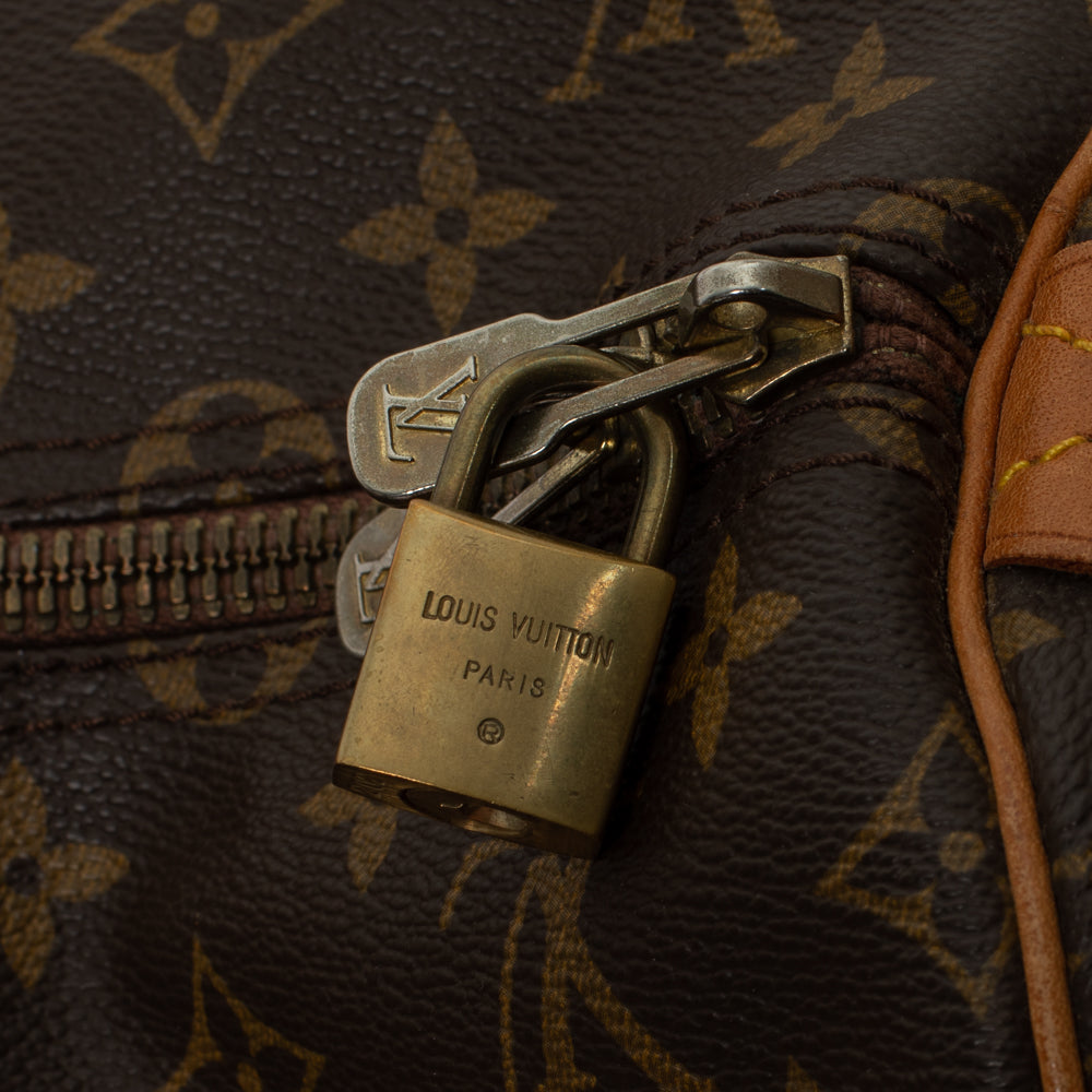Keepall 55 Vintage en toile monogramme marron