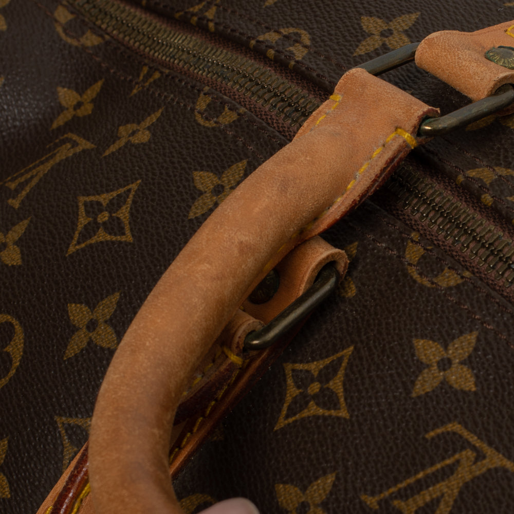Keepall 55 Vintage en toile monogramme marron