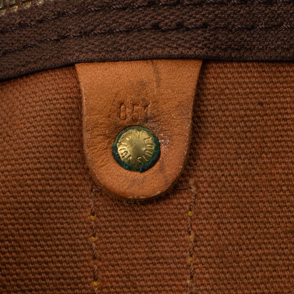 Keepall 55 Vintage en toile monogramme marron