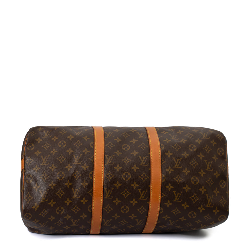 Keepall 50 Vintage en toile monogramme marron