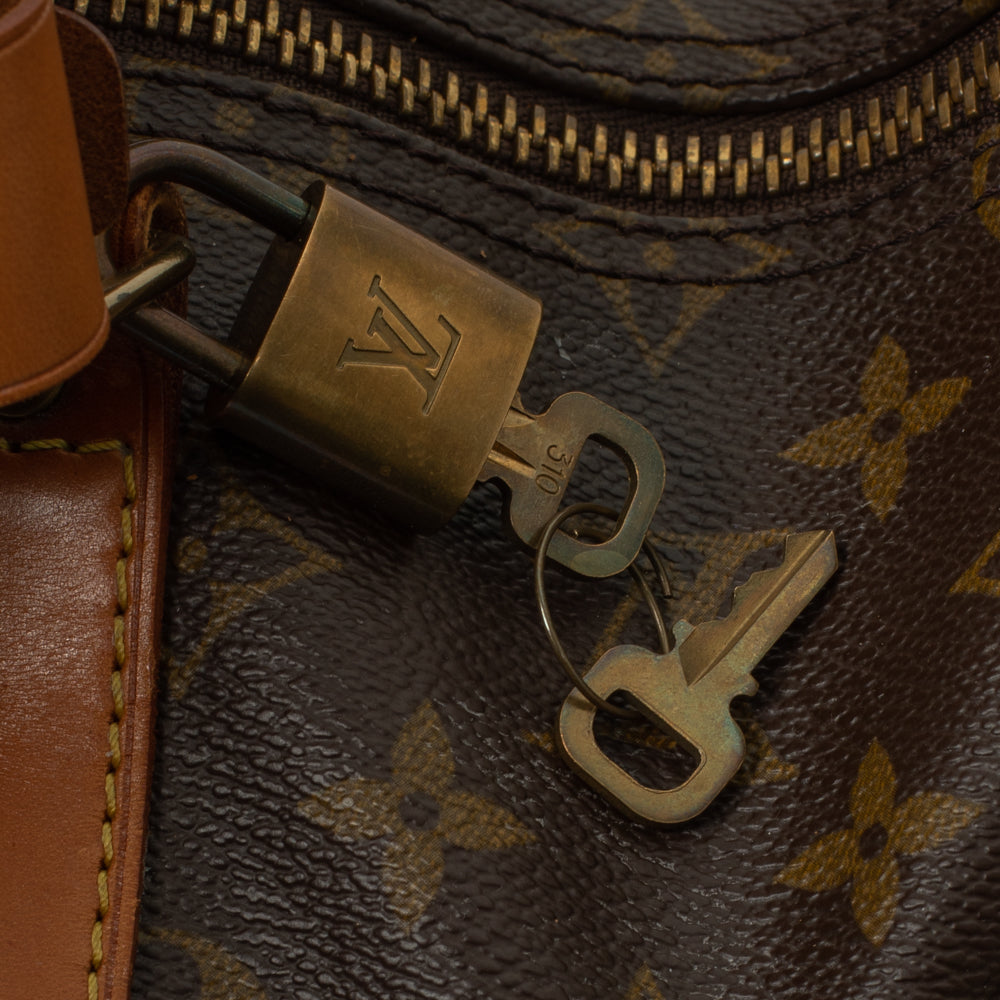 Keepall 50 Vintage en toile monogramme marron