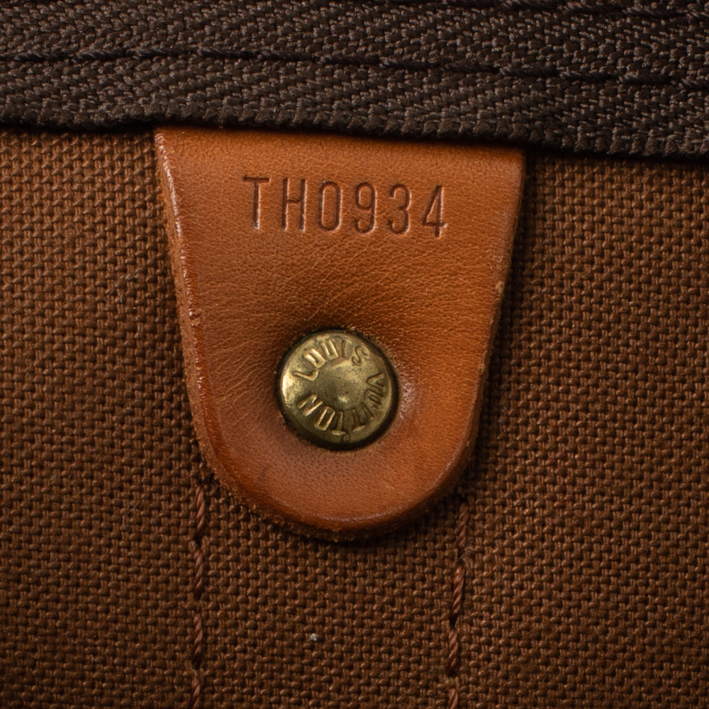 Keepall 50 Vintage en toile monogramme marron