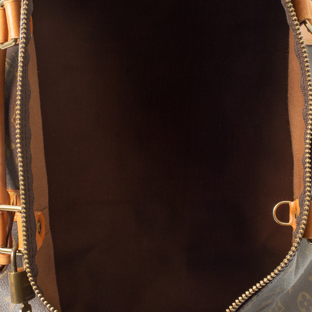 Keepall 50 Vintage en toile monogramme marron