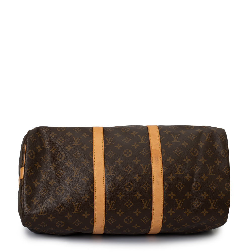 Keepall 50 Vintage en toile monogramme marron