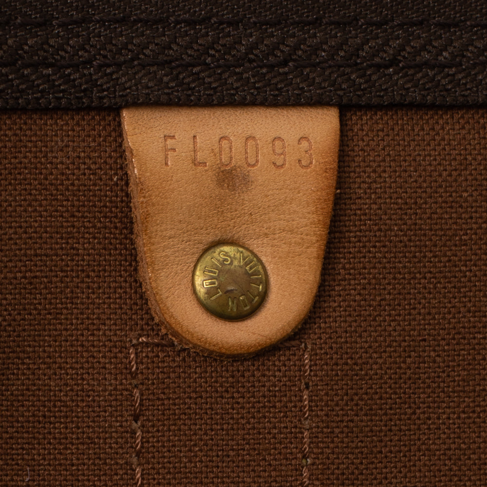 Keepall 50 Vintage en toile monogramme marron