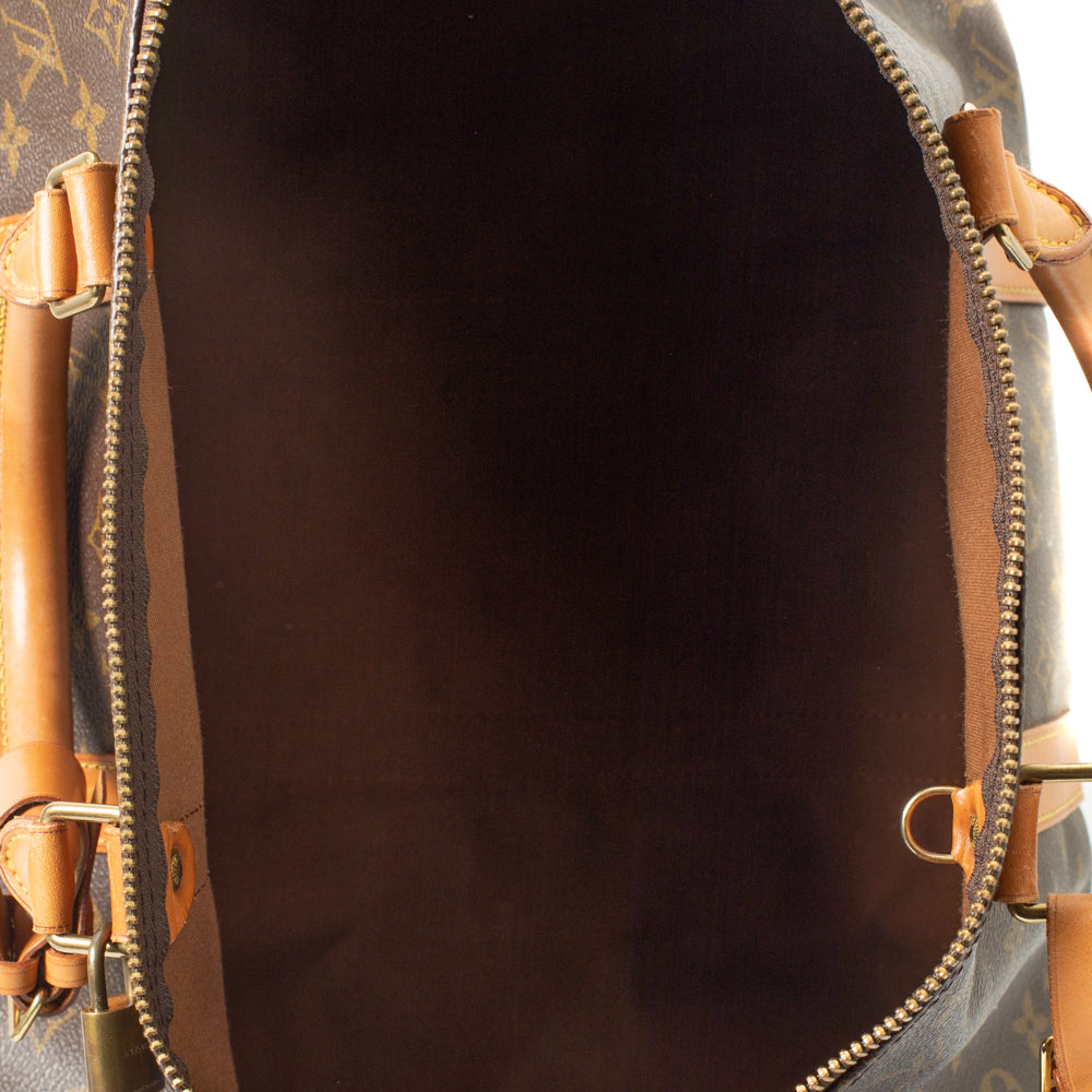 Keepall 50 Vintage en toile monogramme marron