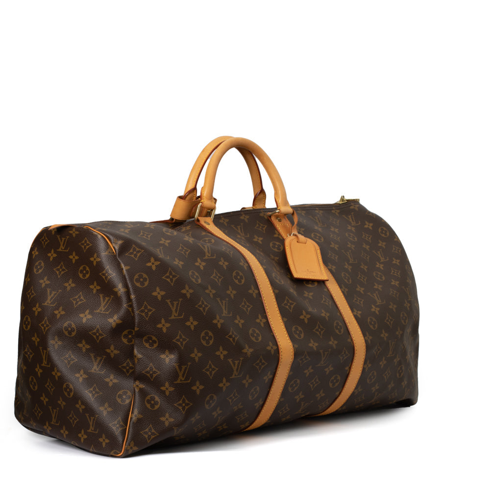 Keepall 60 Vintage en toile monogramme marron
