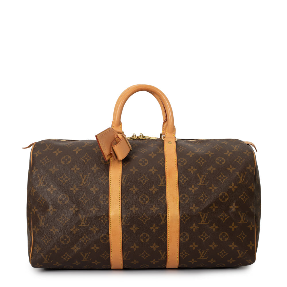 Keepall 45 Vintage en toile monogramme marron