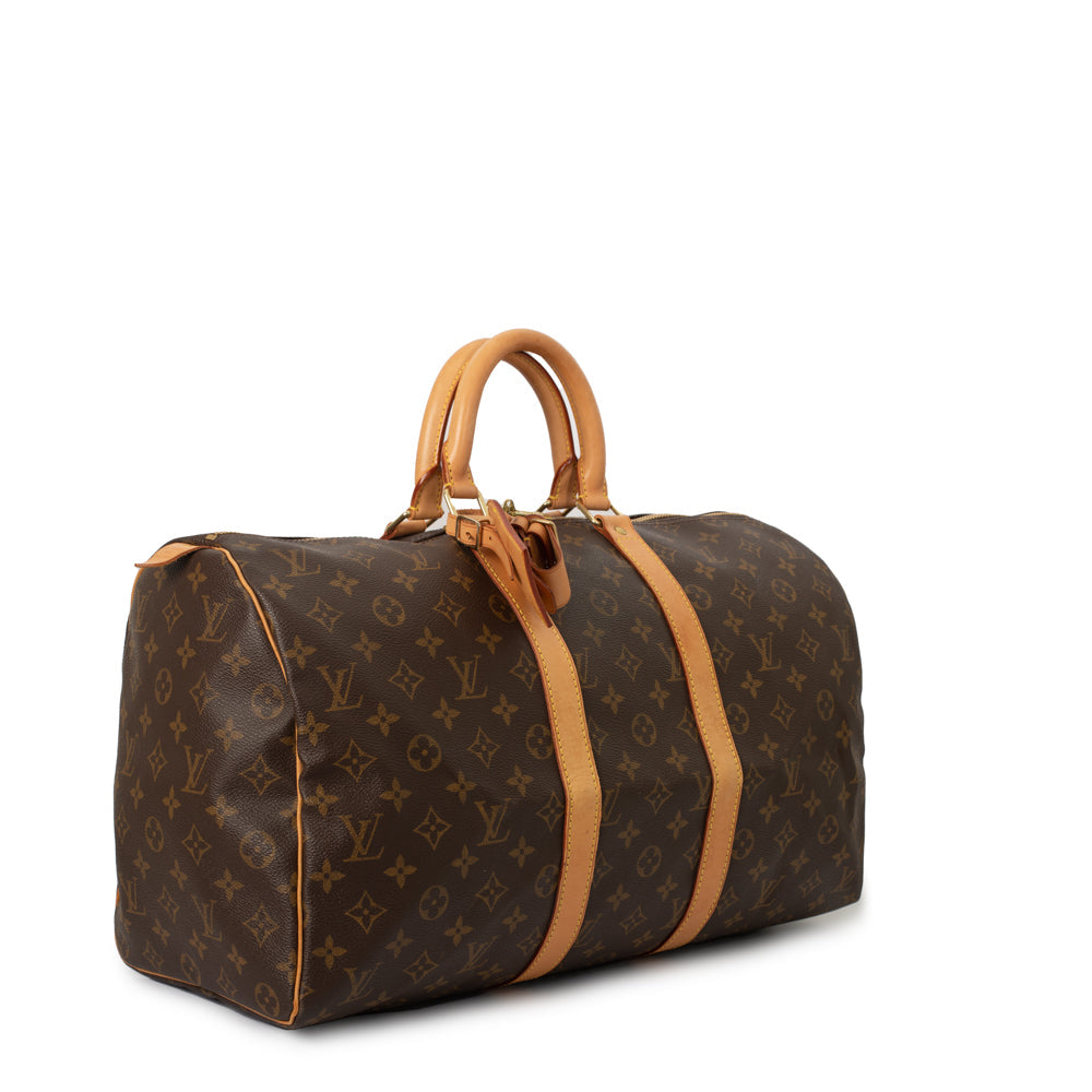 Keepall 45 Vintage en toile monogramme marron