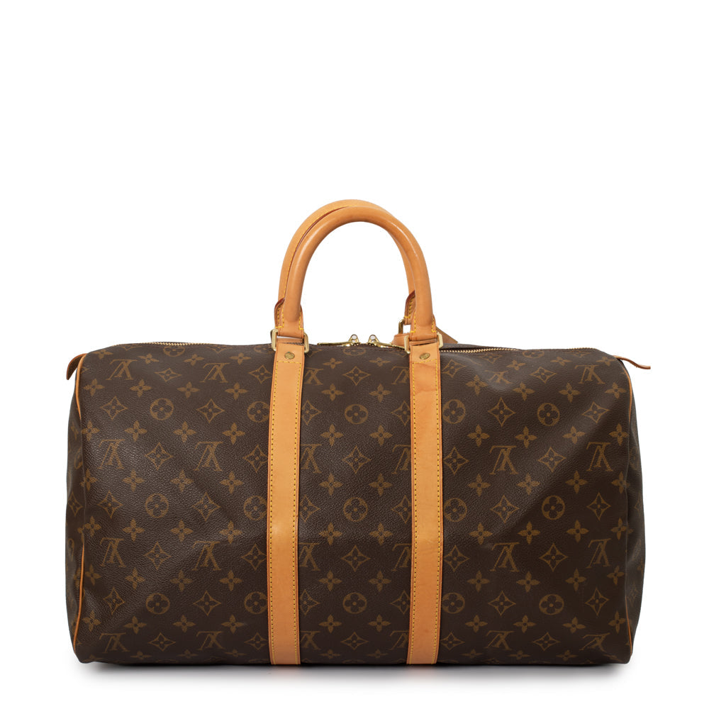 Keepall 45 Vintage en toile monogramme marron