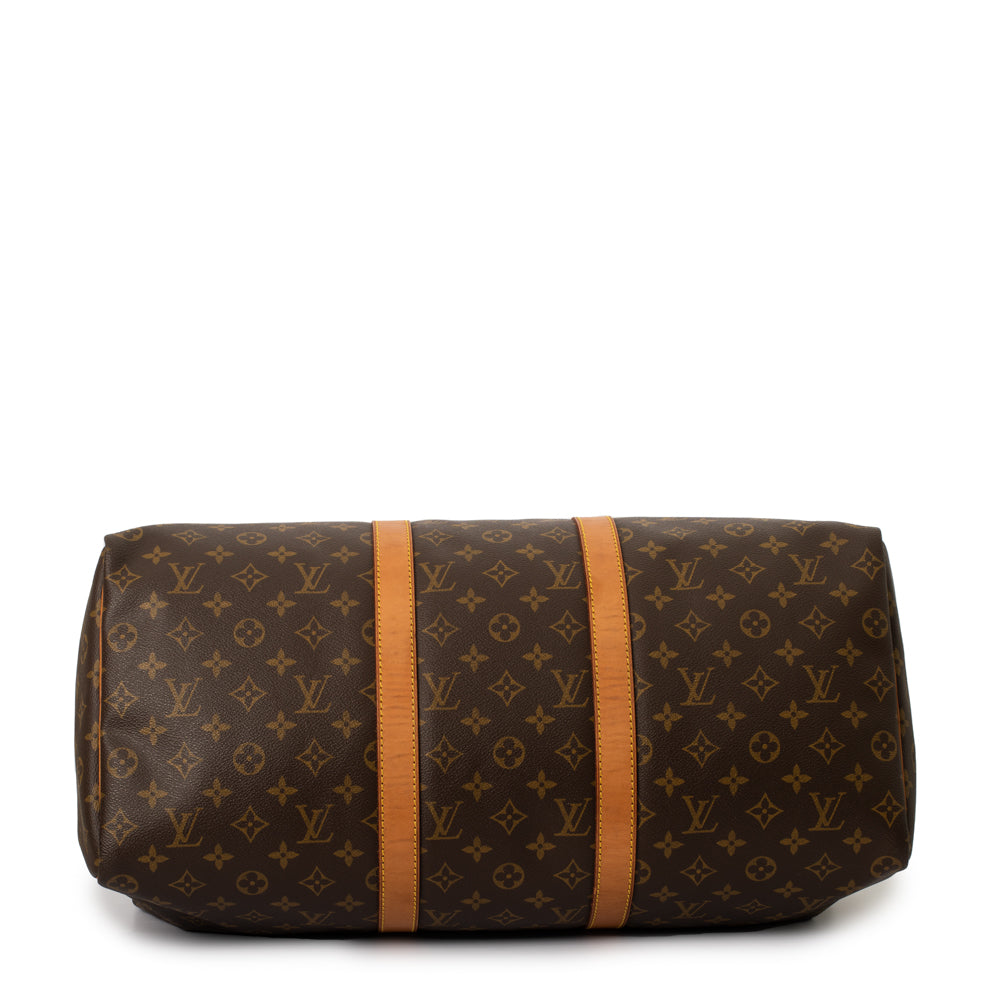 Keepall 50 Vintage en toile monogramme marron