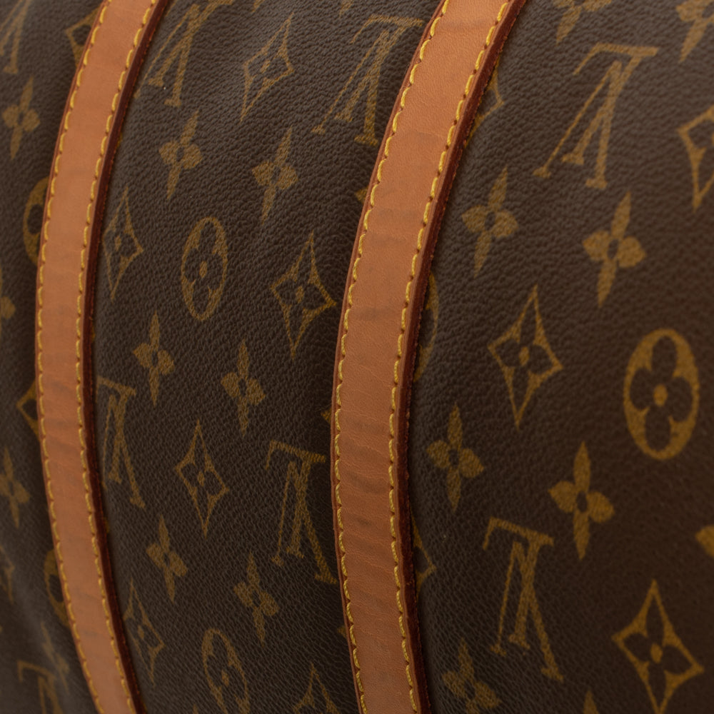 Keepall 50 Vintage en toile monogramme marron