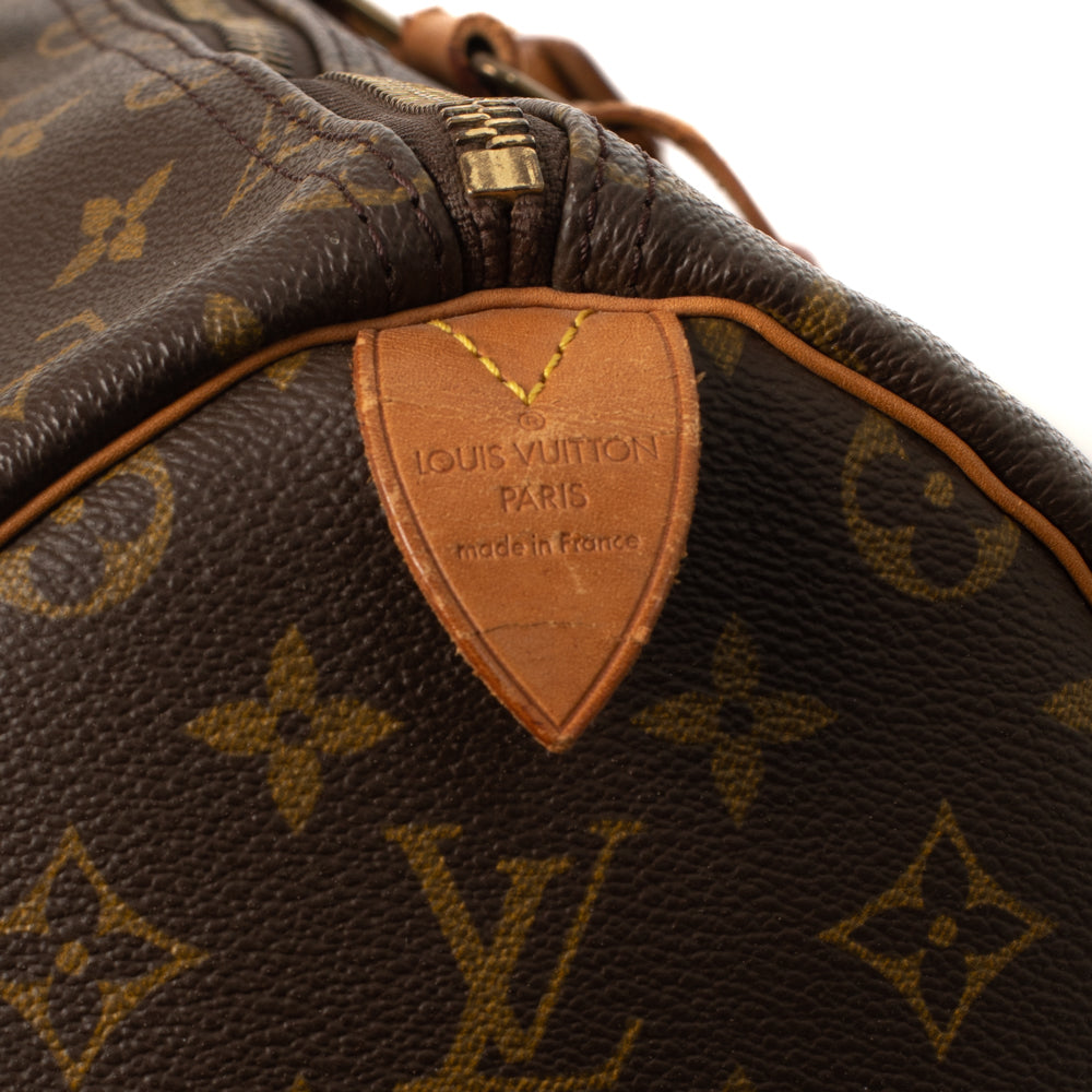 Keepall 50 Vintage en toile monogramme marron