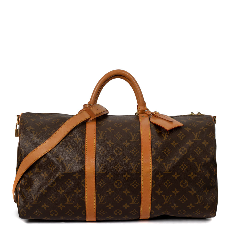 Keepall 50 Vintage en toile monogramme marron