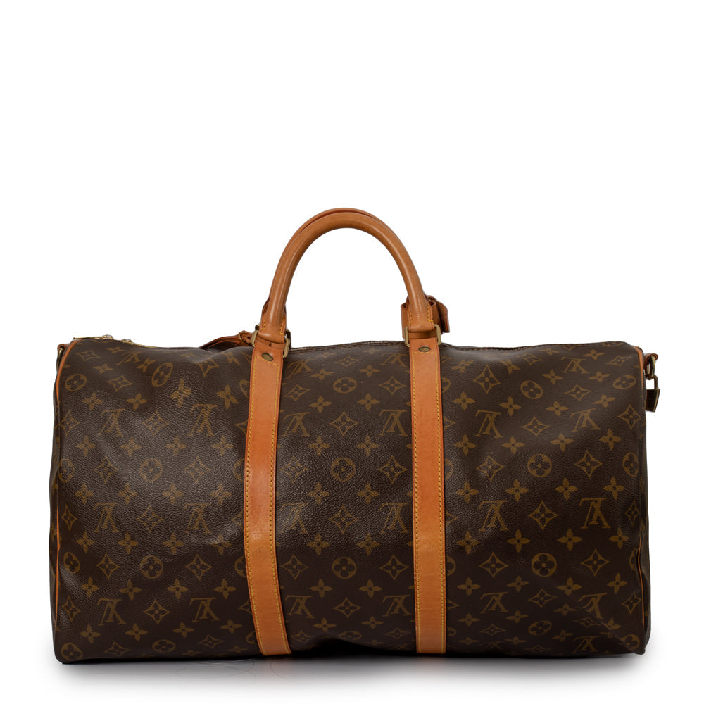 Keepall 50 Vintage en toile monogramme marron