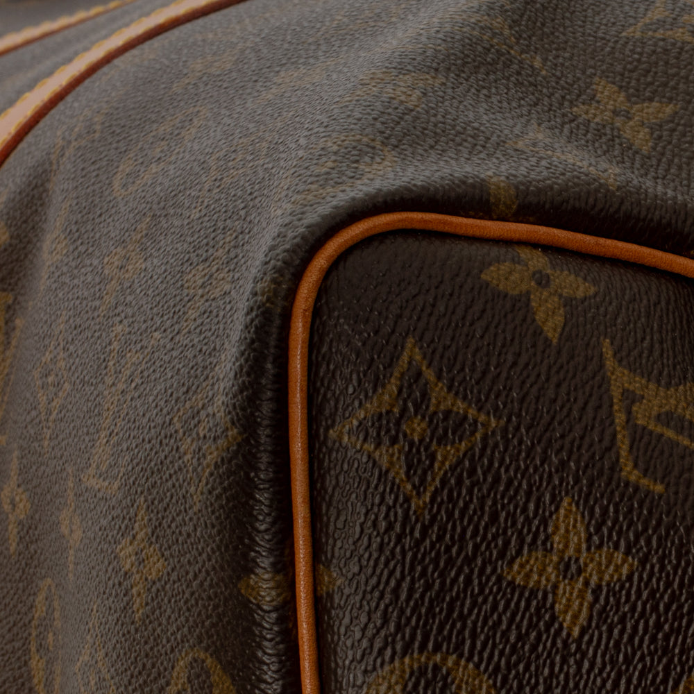 Keepall 50 Vintage en toile monogramme marron