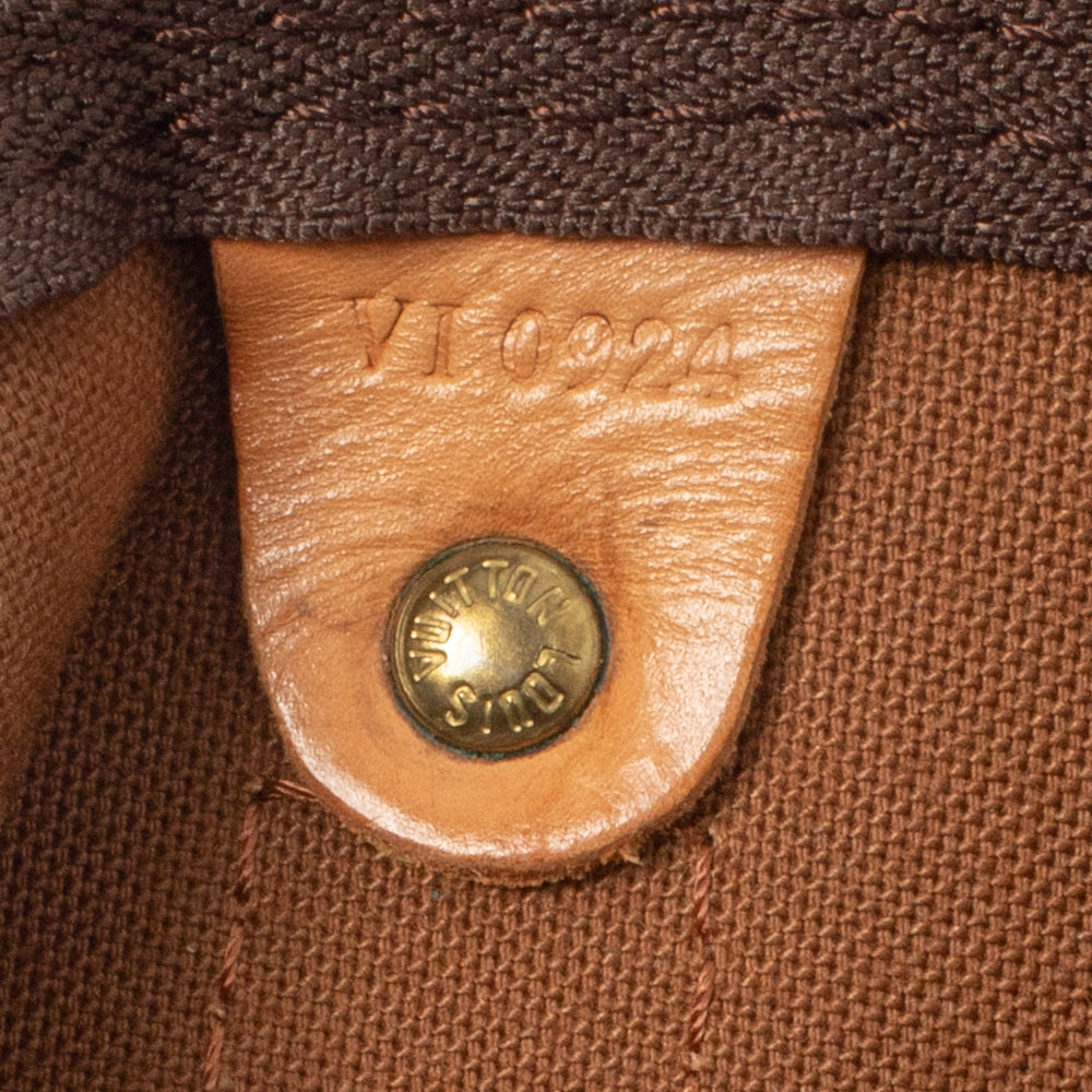 Keepall 50 Vintage en toile monogramme marron
