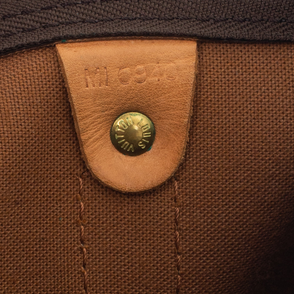 Keepall 55 Vintage en toile monogramme marron