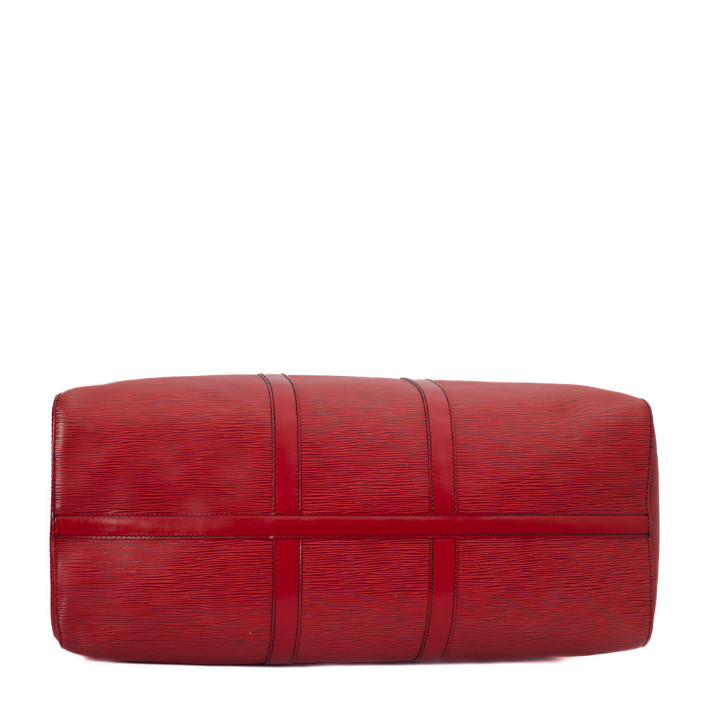 Keepall 50 Vintage en cuir épi rouge