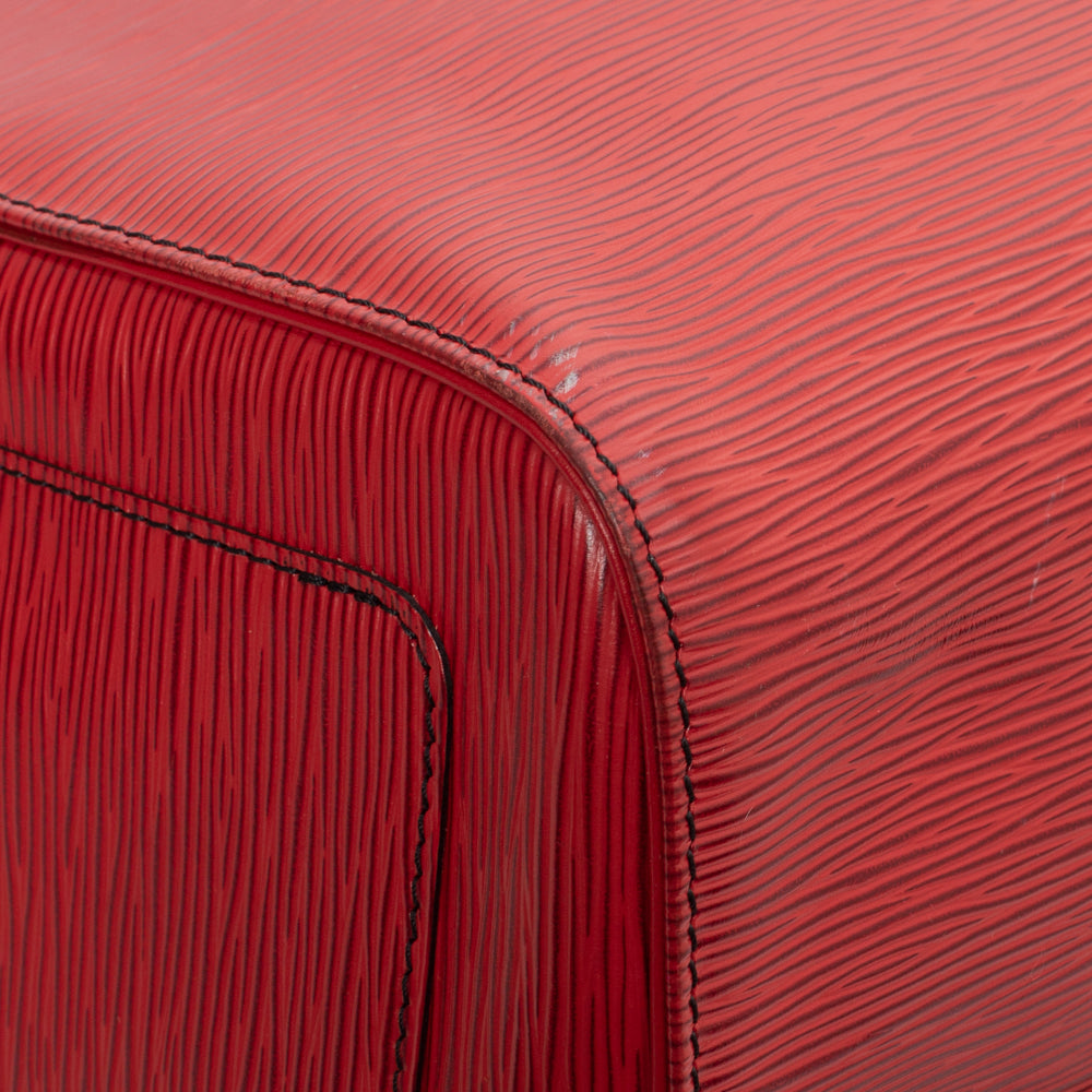 Keepall 50 Vintage en cuir épi rouge