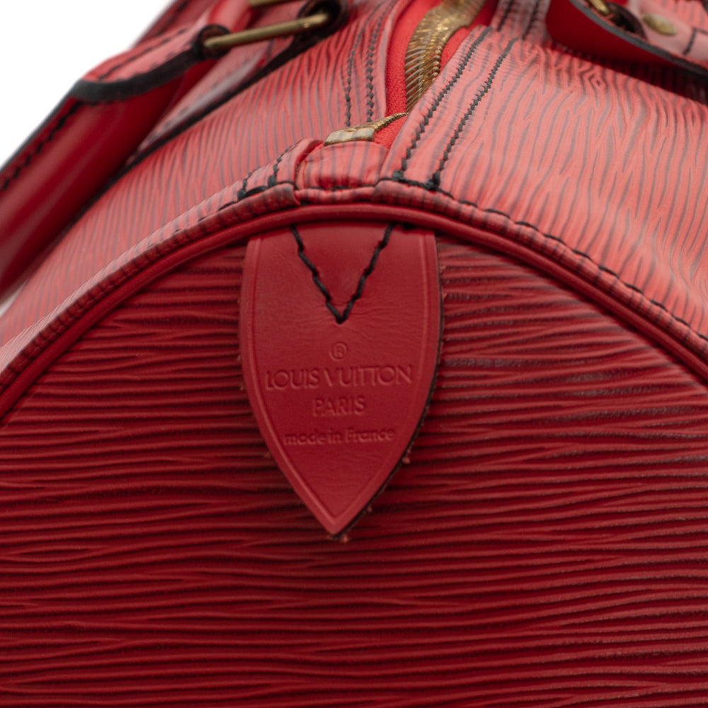 Keepall 50 Vintage en cuir épi rouge