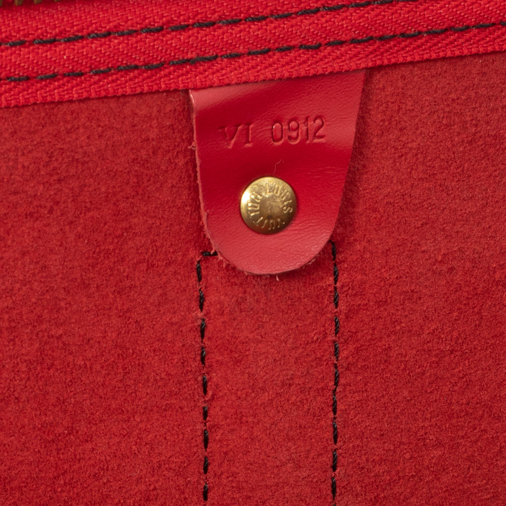 Keepall 50 Vintage en cuir épi rouge