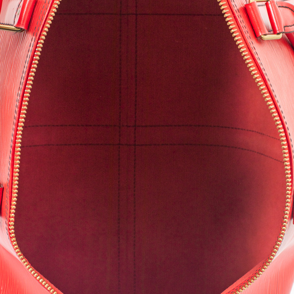 Keepall 50 Vintage en cuir épi rouge