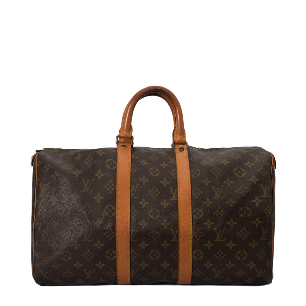 Keepall 45 Vintage en toile monogramme marron