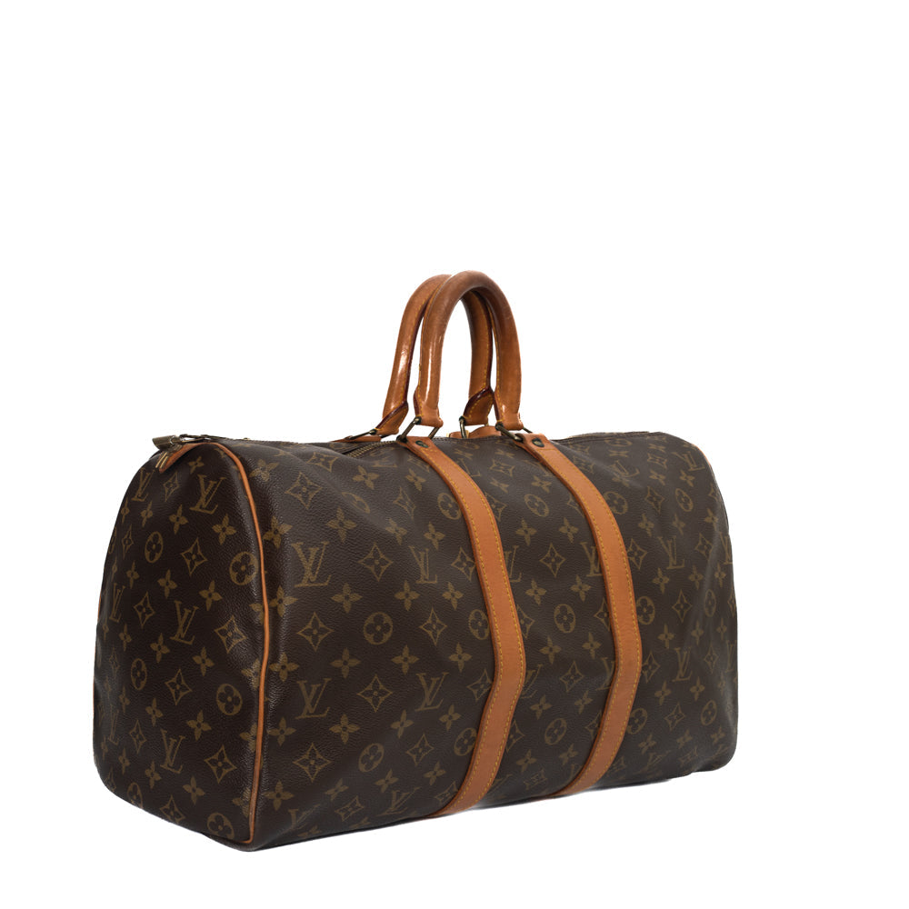Keepall 45 Vintage en toile monogramme marron