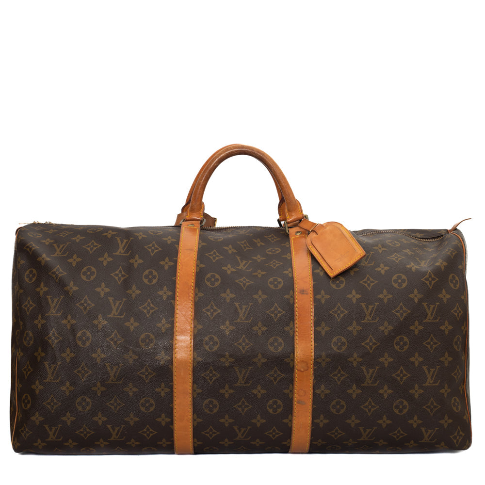Keepall 60 Vintage en toile monogramme marron
