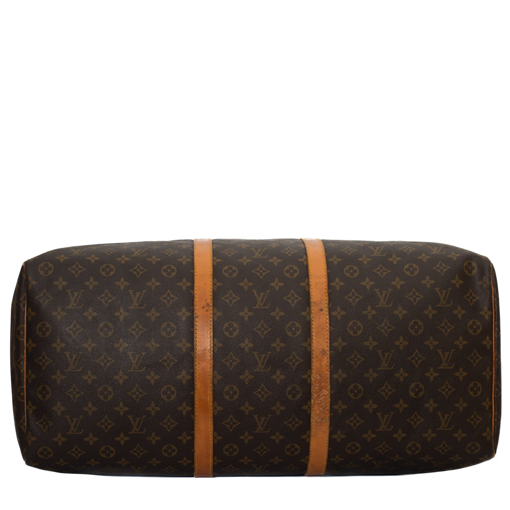 Keepall 60 Vintage en toile monogramme marron