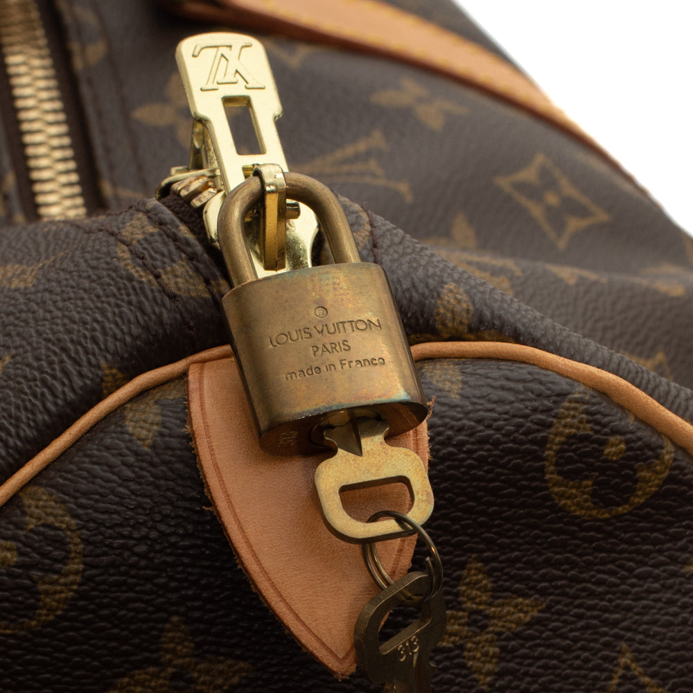 Keepall 50 Vintage en toile monogramme marron