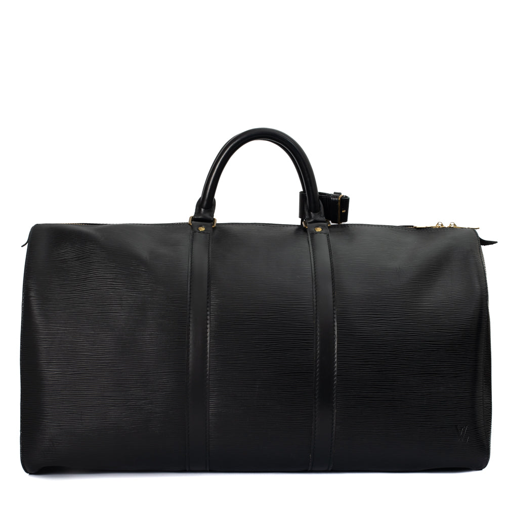 Keepall 55 Vintage en cuir épi noir