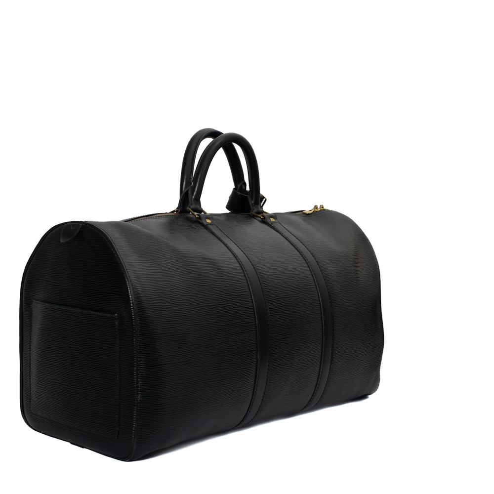 Keepall 55 Vintage en cuir épi noir